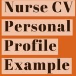 Nurse CV Personal Profile Example