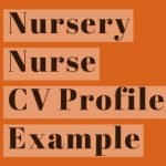 Nursery Nurse CV Profile Example