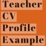 Teacher CV Profile Example