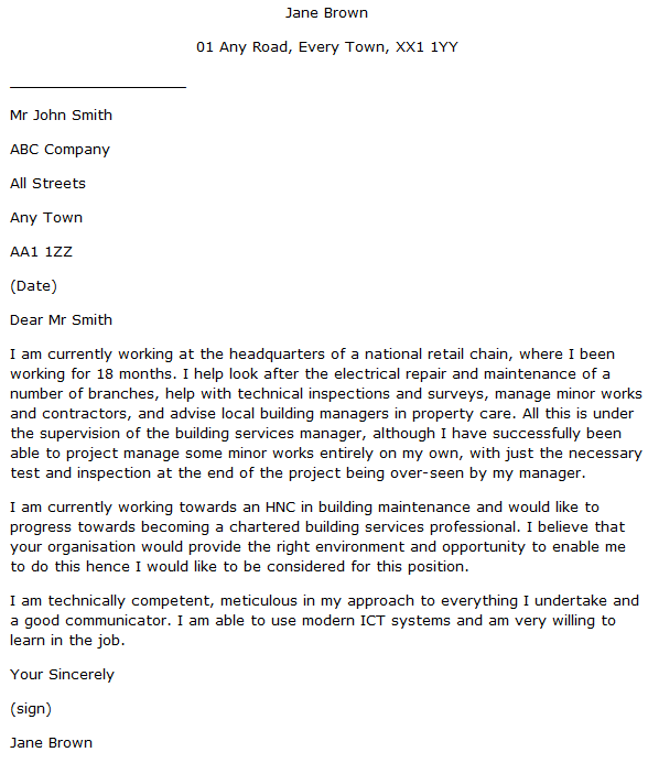 cover letter for trainee operator