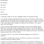 baggage handler cover letter