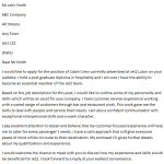 cabin crew cover letter