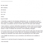 database administrator cover letter