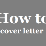 how to write cover letter