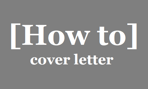 how to write cover letter