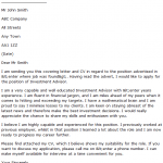 investment advisor cover letter