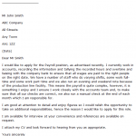 payroll cover letter