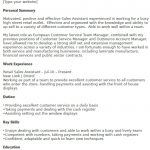 retail sales cv example