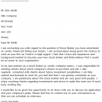 stock broker cover letter example