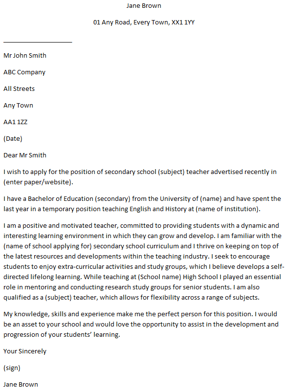 Teacher Cover Letter Examples from www.learnist.org