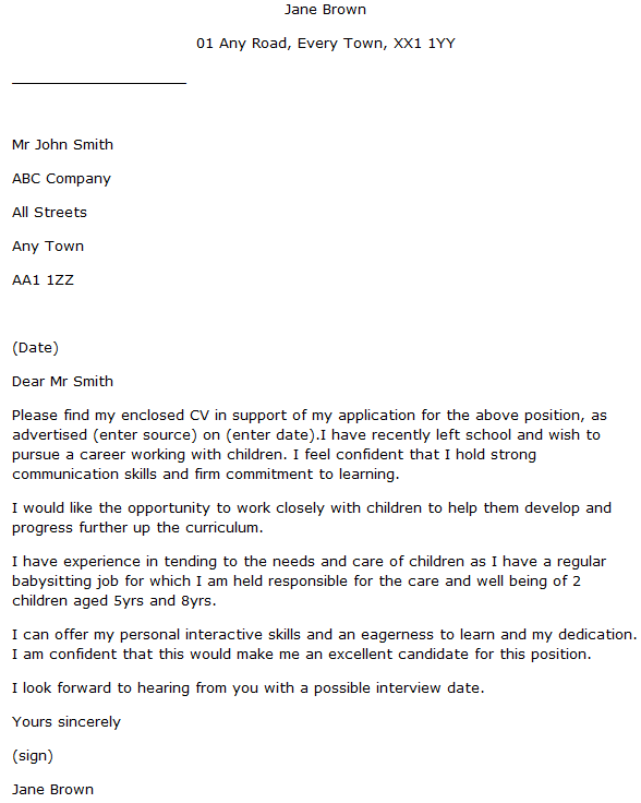 teachers assistant cover letter no experience